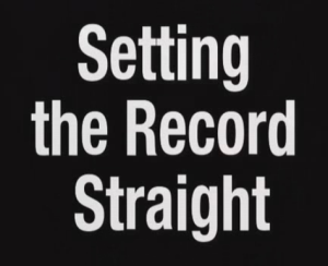 record straight